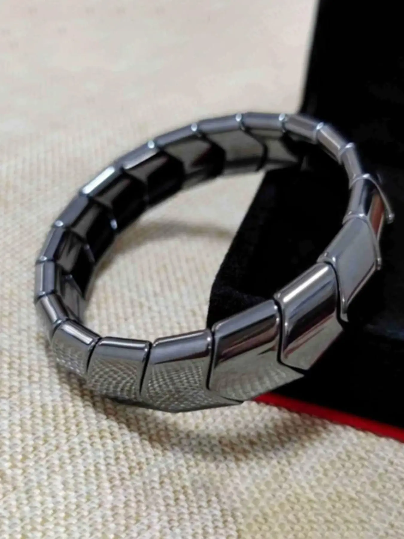 Stylish Hematite Stones Black Obsidian Stretch Bracelets Stretch Bangle, Fashionable Bracelet, Men Jewelry for Men and Women | High Elastic Size | Gifts for Parents Friends Christmas Gifts Valentine's Day Gifts