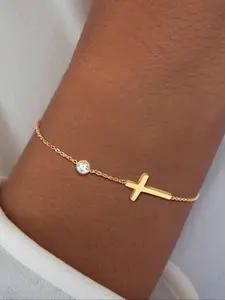 Boho Style Women's Foot Chain, Stainless Steel & Faux Pearl Design, Casual Jewelry Accessory Gift (random Bead Count) Ankle Bracelet, Anklets