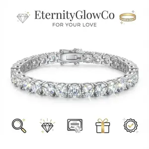 4mm 5mm Classic Iced Out Tennis Bracelet Stack For Men Women | 14K Gold Silver Plated S925 Base | Brilliant Cut D Color VVS CZ Diamond Wrist Chain | Elegant Banquet Accessory | Woman Wife Ultimate Gift Promise Jewelry