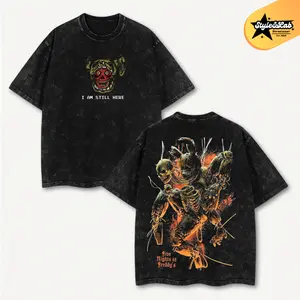 FNAF Five Nights at Freddy’s Vintage T-Shirt crafted from heavyweight washed cotton for a soft vintage texture, oversized fit for comfort, fresh release for fans, premium durable streetwear tee