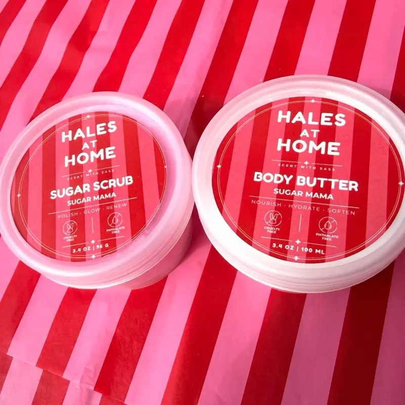 HALES AT HOME Body Care Duo - body butter and sugar, scrub, duo