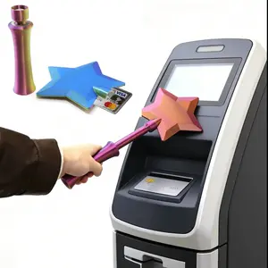 3D Printed Bank Card Payment Magic Wand,Touch-To-Pay Credit Card Holder, Colorful Starlight Magic Wand, Party Magic Wand Prop,Durable