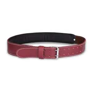 FUERI Premium Foam Padded Leather Work Belt, Thick Grain Leather for Carpenters, Mechanics & Electricians.