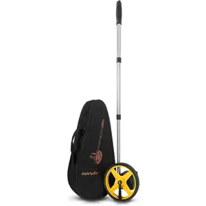 Measuring Wheel in  and Inches, 6-inch Measure Wheel - Telescopic/Mechanical/One Key to Reset/Starting Point Arrow and Cloth Carrying Bag, Measurement Up to 10,000Ft.