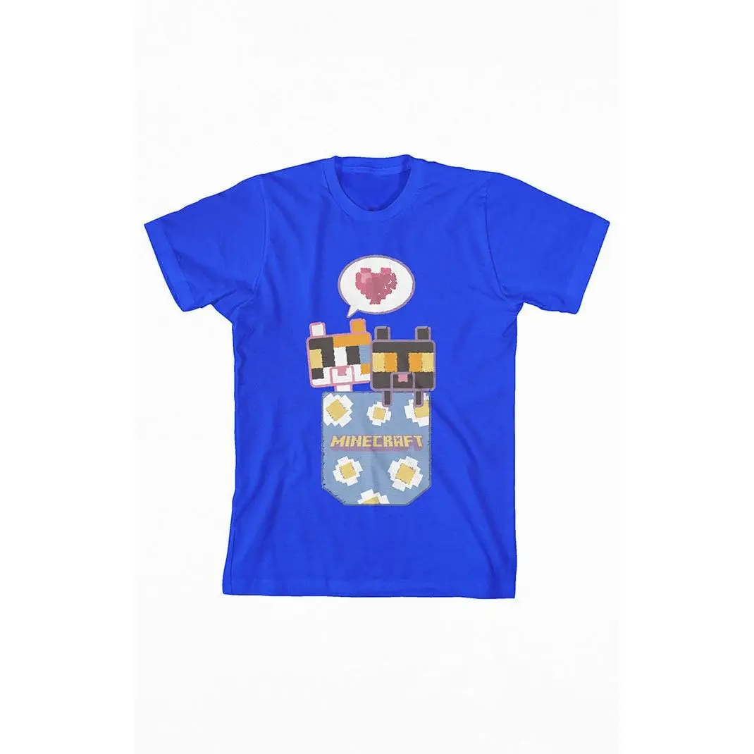 PacSun Kids Minecraft Two Block Kitten T-Shirt - Multicolor