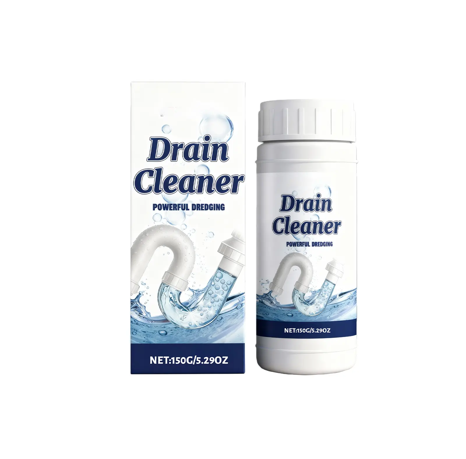 Drain Cleaner Powder - Fast-Acting Clog Remover for Household Pipes, Effective Cleaning Solution for Home Care, Aluminium