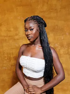 Ashanti Goddess Braids Wig - Full Lace 30” | Black