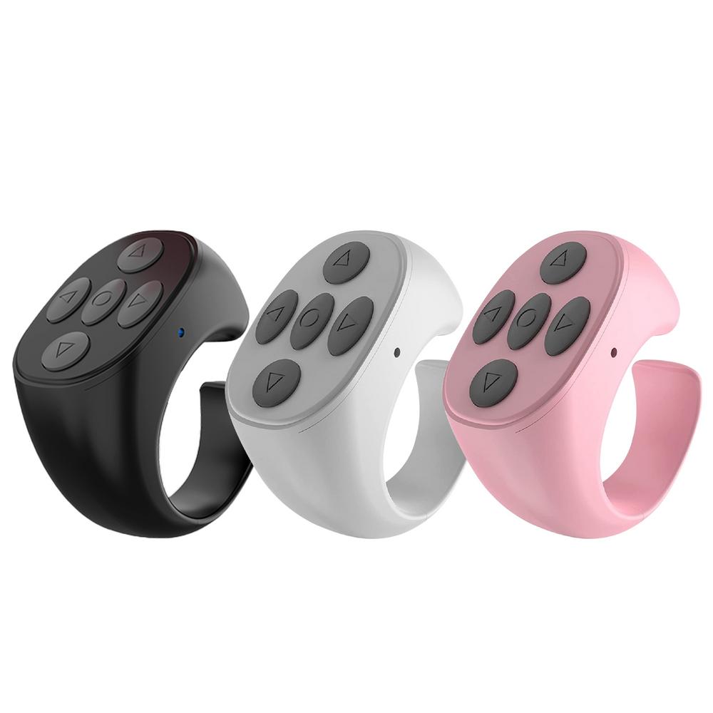Wireless Bluetooth Remote Control Button for Tik-Tok Ring, Fingertip Page Turner for IOS/Android Smartphone Selfie Remote Control