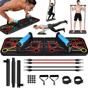 Push Up Board: Multi-Functional Push Up Bar with Resistance Bands, Portable Home Gym, Strength Training Equipment, Push Up Handles for Perfect Pushups, Home Fitness for Men Women Workout Gear Multifunctional