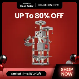 FEANDREA 66.1" Tall Large Multi-Level Cat Tree with 13 Scratching Posts