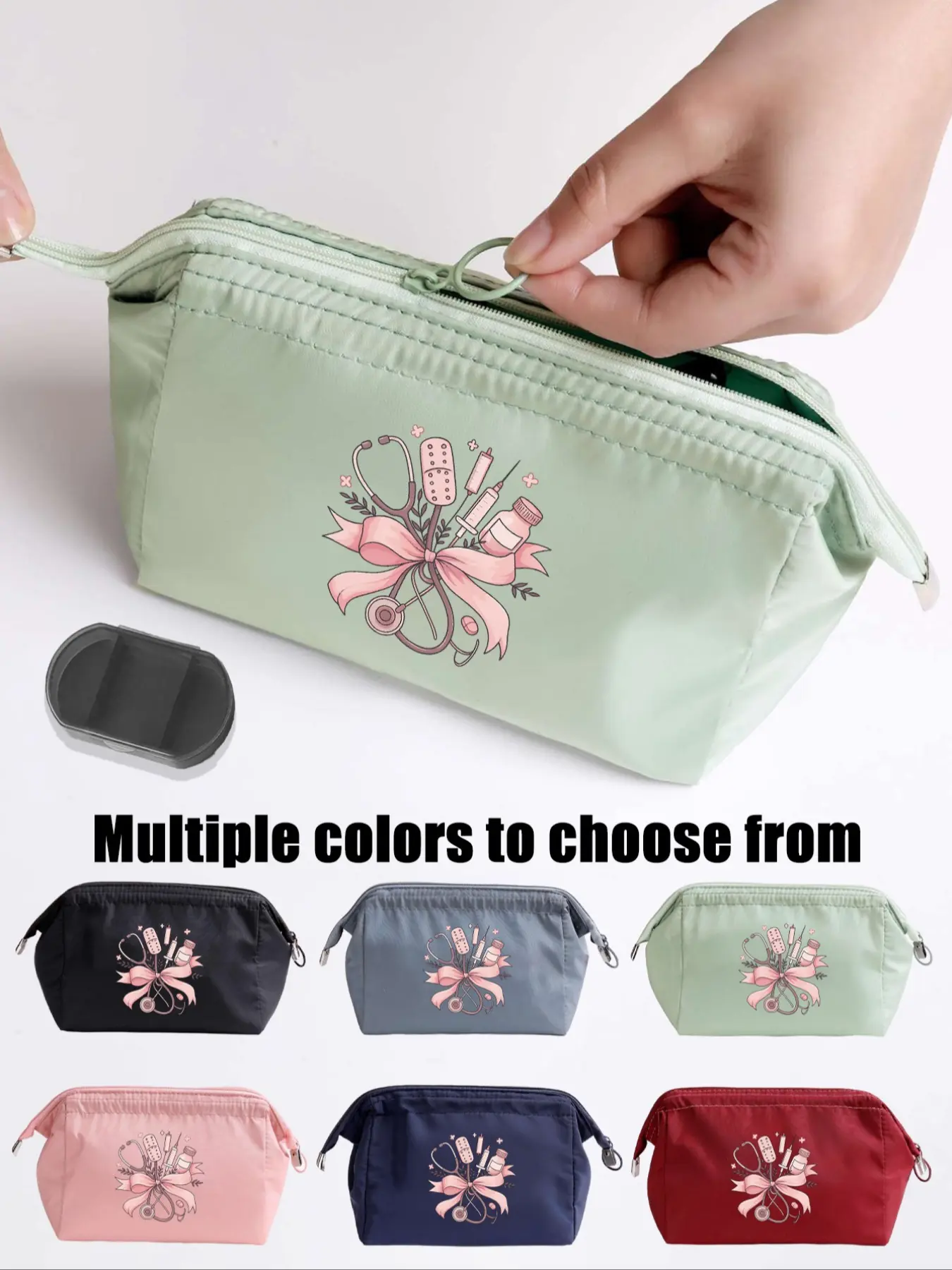Multi-Color Medicine Organizer Bag, Travel-Friendly Medical Pouch For Storing Medications & First Aid Supplies, Ideal For Organizing Pills, Ointments, Bandages, Travel, Emergency Situations, Small Gift Exchange,Christmas Gift, New Year Gift
