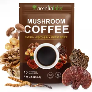 Mushroom Coffee Organic 10 Mushrooms (Lion’s Mane, Cordyceps, Turkey tail n ect Reishi Ganoderma Coffee natural herbal