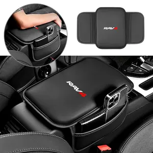 Universal Leather Car Armrest Box Pad with Pocket, Car Organizers, Car Storage Organizer, Central Memory for Toyota Rav4, Gr 86, Supra, Yaris, Car Accessories