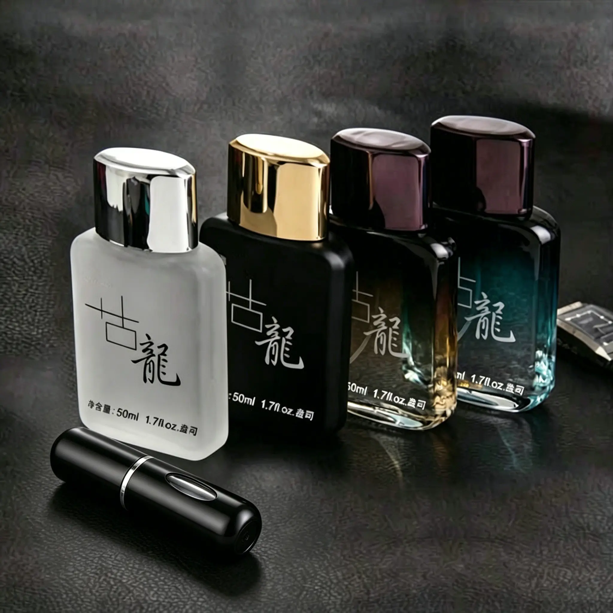4 Bottles Long-Lasting All Day Fragrance Eau De Cologne for Men, Floral Woody Scent, Perfect for Dates, Parties, Birthday Gifts, Includes Free Travel Bottle, Cologne Gift Set, Fragrances and Perfumes