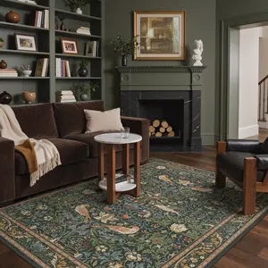 【Deals For You Days】BEIMO Home Rug – Soft, Non-Slip, Pet Friendly, Machine Washable Carpet, Ideal Area Rug for Living Room, Bedroom, Kitchen, Hallway Floor Decor ,ARC004-DARK GREEN