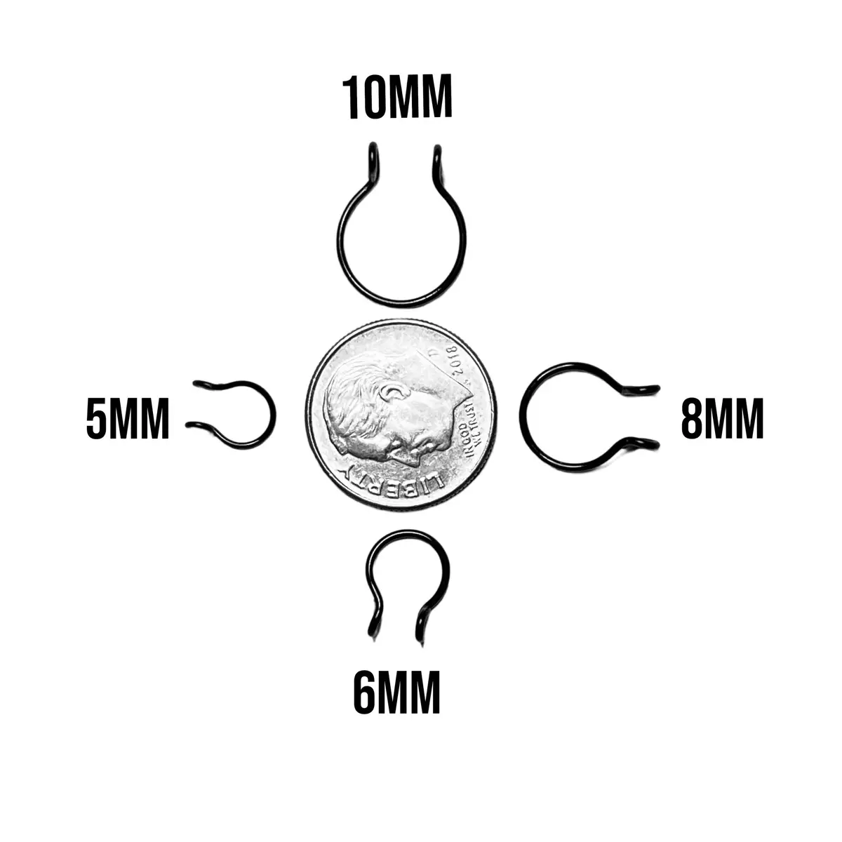 Faux Septum Nose Ring Clip-on - Handmade 20 Gauge Wire in Black, Gold, or Silver Copper Coating for Unisex Style