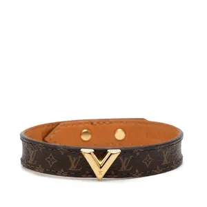 Pre-owned Louis Vuitton Canvas Small Leather Goods Essential V Monogram Bracelet