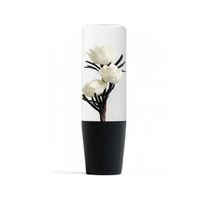 Clear White Roses Flower Shift Knob | Universal Manual Car Shifter