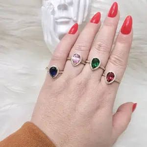 Anillos  de gota . Varios colores disponible. Gold-Plated