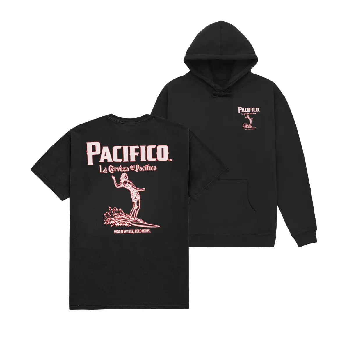Pacifico Surf Graphic Beach T Shirt Men Women Casual Streetwear Tee, Vintage Beer Brand Wave Design Shirt, Summer Coastal Style Soft Cotton T Shirt