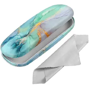 FINTIE HardShell Eyeglasses Case with A Cleaning Cloth, Portable Protective Glasses Holder for Men and Women