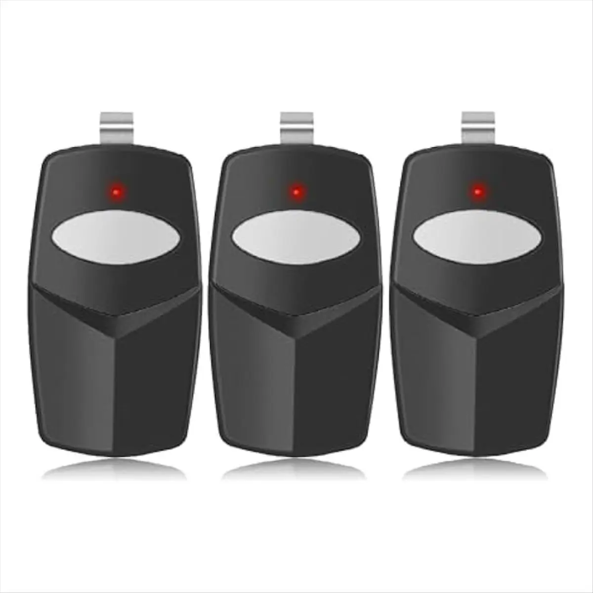 3Pcs 300MHz Garage Gate Door Opener Remote Transmitter Replacement for Linear Multicode 3089,308911,MCS308911 - 10 Dip Switch, Black Plastic Body, Visor Clip, 120ft Longer Range, Durable Gate Access (Automotive Exterior Accessory), None