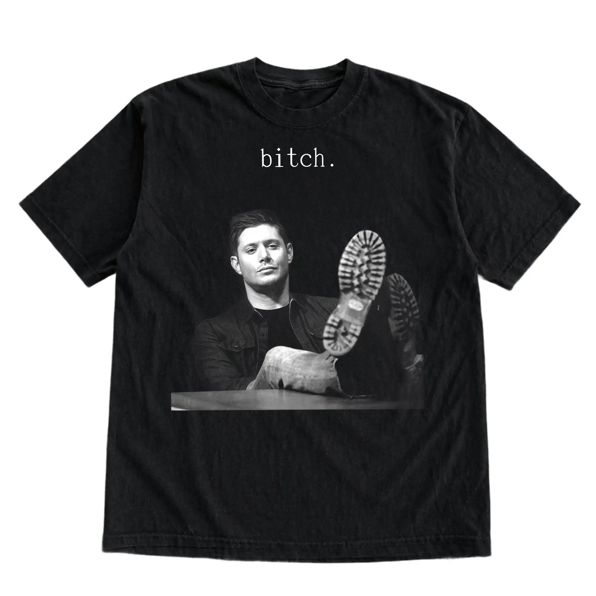 Supernatural Dean Winchester Vintage Graphic Tee, Funny Bitch Quote Shirt, Retro Supernatural TV Show Tee, Aesthetic Black Graphic T-Shirt Trending Streetwear, Gift for Men, Gift for Women,