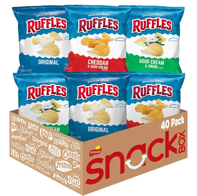 Ruffles Potato Chips Variety Pack, 40 Count