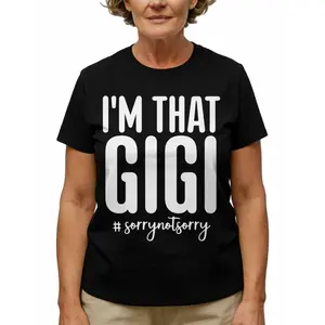 Sassy Gigi Graphic T-Shirt: Proud Grandma Tee for Everyday Wear. Funny Gift TShirt for Her, 100% Premium Cotton. Perfect Mother's Day T Shirt Or Birthday Present for That Special Gigi!