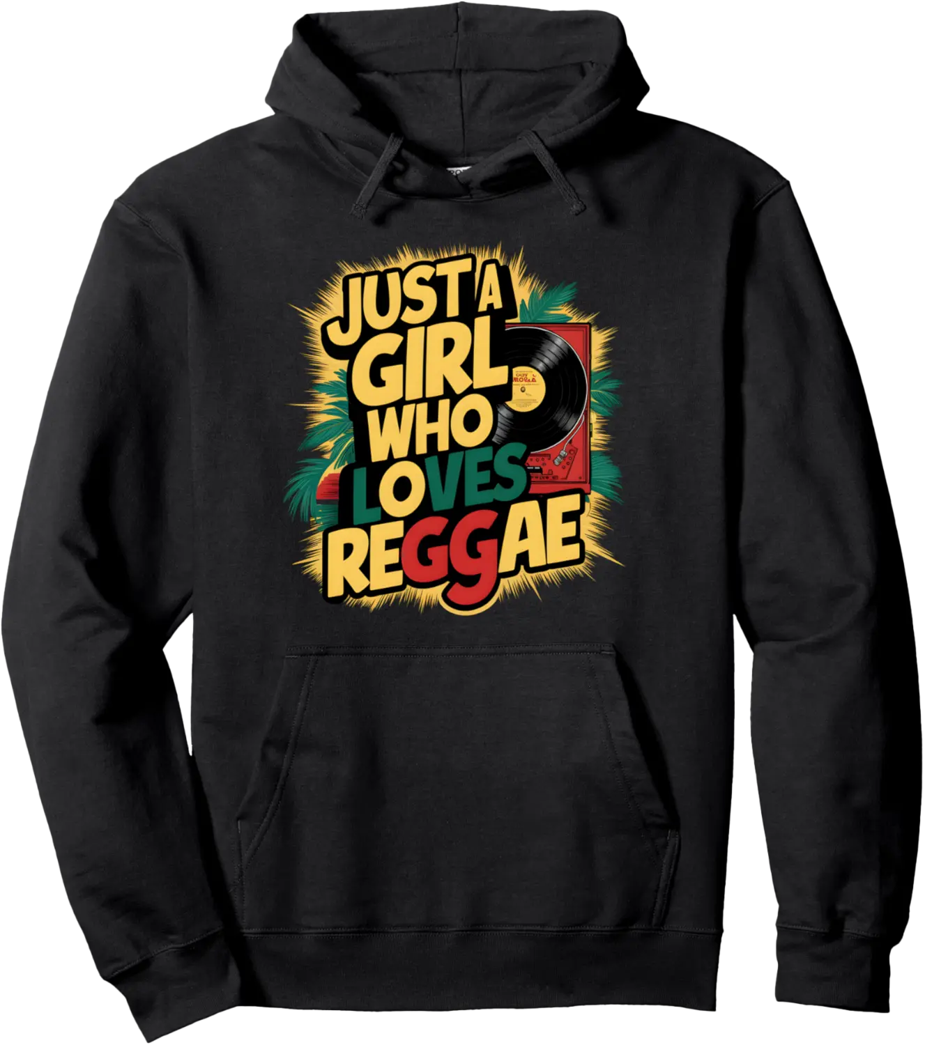 Just A Girl Who Loves Reggae Music Rastafari Rasta Girl Pullover Hoodie - Rubencordov Shop 47B0DCSGV59X
