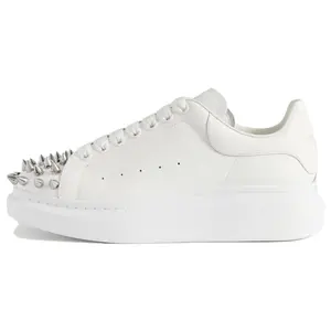 Alexander McQueen Oversized Larry Sneaker Low-Top Lace-Up Fashion Shoes for Men in White Trending Shoes, House White Official Shoes to Get / Maison Mihara Verifiable, with credentials and supporting global authentication