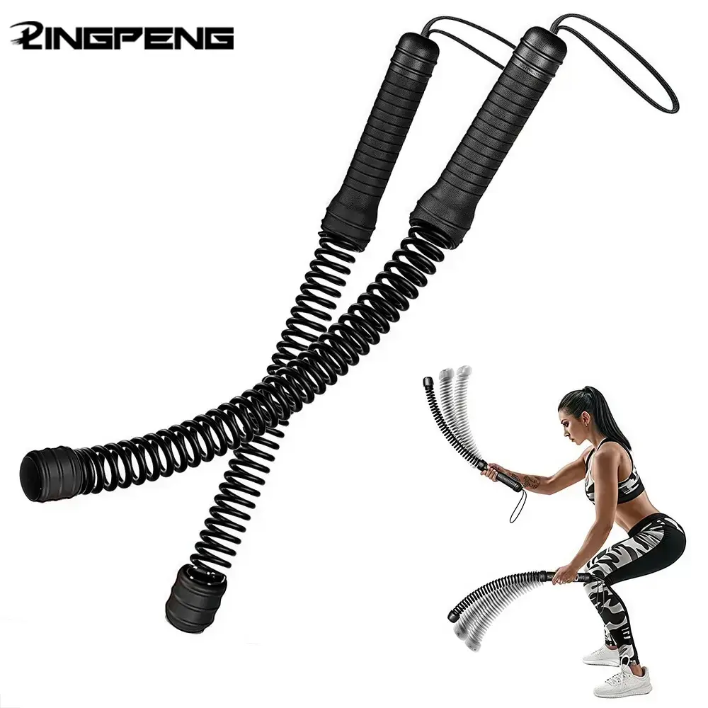 Wireless Battle Rope Home Gym Set, Home Gym Kit, Professional Spring Bar Weighted Training Rope, Unisex High Intensity Interval Workout Equipment, Fitness Equipment, Exercise Equipment