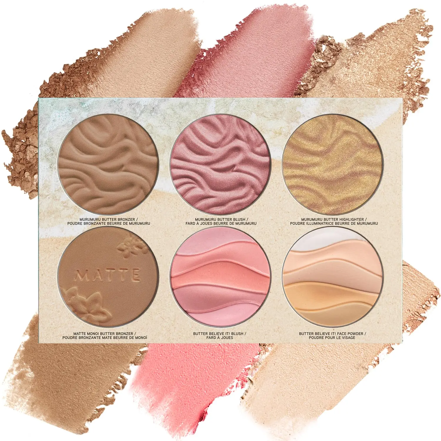 Butter Palette, Nourishing Bronzer, Blush, Highlighter, and Moisturizing Face Powder Blend, Cruelty Free - Dream Team