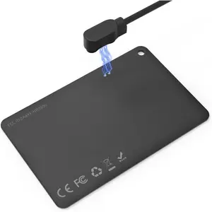 P-CWA09    Wallet Tracker Card, Rechargeable Smart Card Works with Apple Find My(iOS Only), Bluetooth Finder Card for Wallet, Luggage Tags, 1 Pack