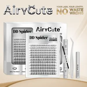 DD Spider, Sparkler, Fairy Wink | NEW AiryCute Upgraded Clusters 2.0 | Lashes with Manga Effect, Lightweight, Waterproof & Long-Lasting | Breeze Style| Fairy Style | Beginner-Friendly DIY Lashes for a Flawless Look | Viral & Must-Have Clusters