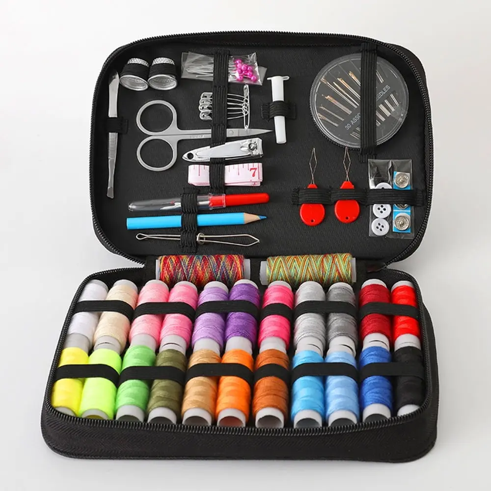 DIY Sewing Kits - Filled Craft Tool Kit with Quality Notions, Scissors, Thread for Home, Travel Emergencies - Ideal Gift for Enthusiasts