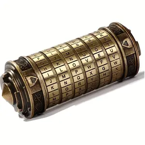 Vintage Mini Portable Combination Lock, 1 Count Creative Codebook, Hidden Compartment Secret Lock, Party Gift for Friends, Birthday Party Supplies