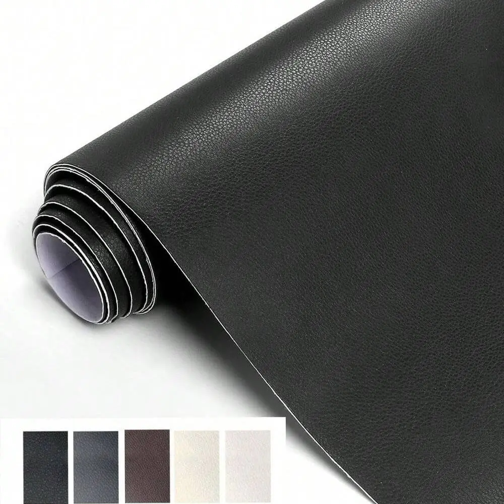 Faux Leather Repair Patch, Self Adhesive Wallpaper, Synthetic Leather, Artificial Leather, Oil Proof & Waterproof Wall Decor for Home Living Room Bedroom Textured Leather, Leather Patches