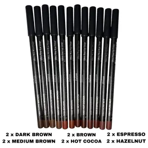 DOUBLE BIG BROWNS - PACK of 12pc Italia Deluxe Ultra Fine Lip Liners liner