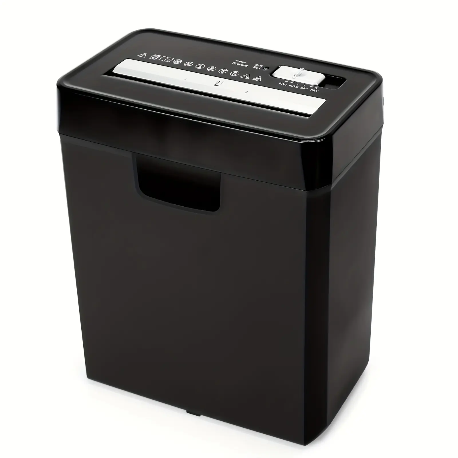 Heavy Duty Office Shredder 6 Sheet Cut Paper and Credit Card Shredder for Home Office with 4.8-Gallon Black, Crosscut Shredder