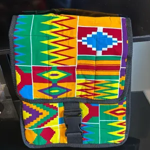 Kente Pattern Crossbody Bag - Compact Size, User-Friendly, Versatile, Efficient, Practical, Functional, Style, Work, Leisure