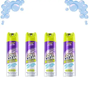 OxiClean Foam-Tastic Foaming Bathroom Cleaner 19 oz (4 Pack) – Color-Changing Foam, Tough Stain & Soap Scum Remover, Fresh Scent, Multi-Surface Bathroom Cleaning Spray