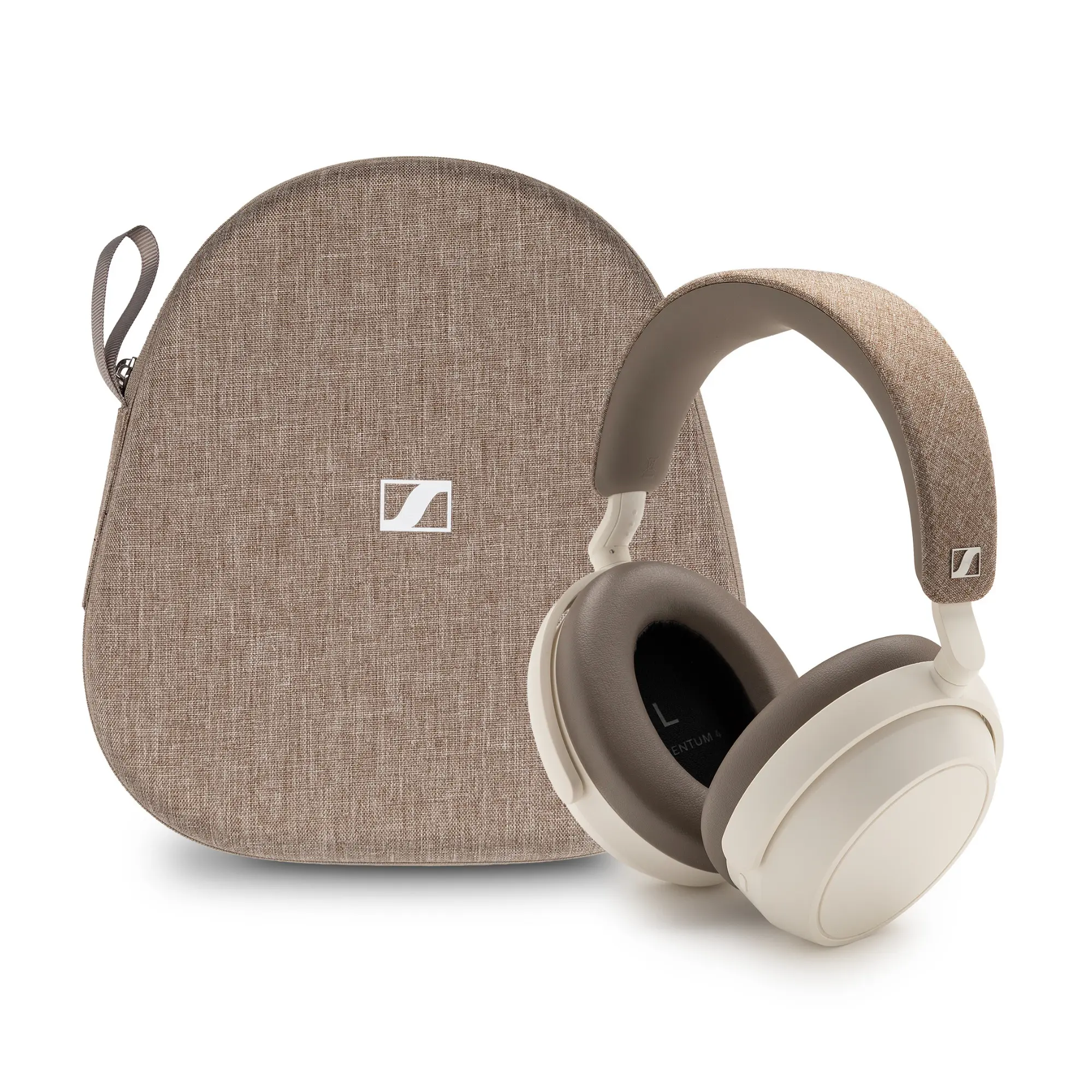 Sennheiser MOMENTUM 4 Noise-Canceling Wireless Over-Ear Headphones (White) - Active Cancelling, Adjustable Hands-Free, Audibility Reduction, Bass Boosted Bluetooth Headset, Active Cancelling Wireless Headphones, Adjustable Hands-Free Wireless Headphones