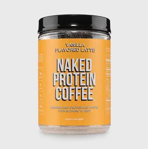Naked Protein Coffee Vanilla Latte - 20g Grass-Fed Whey & Premium Colombian Coffee - 17 Servings - No Artificial Additives - 95mg of Caffeine