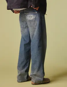 DICKIES Hilham Mens Baggy Embroidered Jeans DICKIES Hilham Mens Baggy Embroidered Jeans