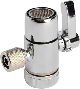 Avalon 2052-1 Faucet Aerator Water Filter Adapter with Diverter 1/8 Inch to 1/4 Inch Chrome Plated Metal Alloy for Standard Faucets
