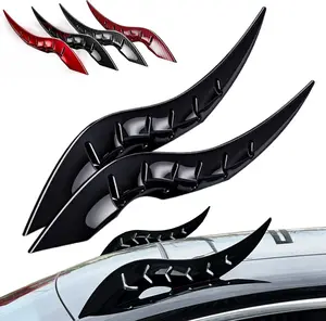 Car Roof Dragon Horn Modification, Universal Auto Roof Decoration, High-Strength All-Weather Waterproof 3D Bull Horns Stickersfor SUV, Sedan, Hatchback