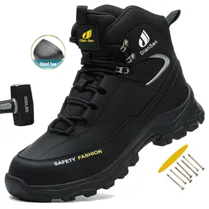 New Safety Boots Men Work Indestructible Shoes Sneakers Steel Toe Protective Boots Anti-smash Anti-puncture Work Safety Shoes Work as hiking Waterproof boots Construction Work Shoes