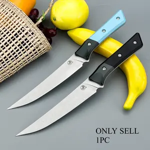 New 3100B Fixed-Blade Knife with Sheath: High-Hardness 9Cr13Mov Blade, T6 Aircraft-Grade Aluminum Handle—Hiking, Travel, Outdoor, Camping, Fruit Knife, EDC, Multi-Purpose Jungle Exploration Cutting Tool