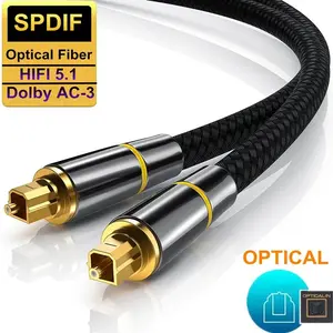 Optic Audio Cable Digital Optical Fiber Cable Toslink 1m 5m 10m SPDIF Coaxial Cable for Amplifiers Player PS4 Soundbar Receiver Cable